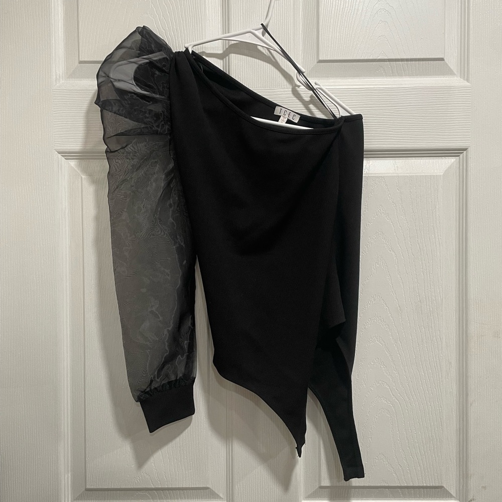 One shoulder body suit